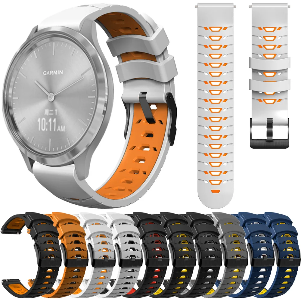 

Silicone Sports Strap For Garmin Venu 2 Sq GarminMove 3 GarminActive Vivoactive 4 Bracelet Replacement Band 20mm 22mm Wristbands