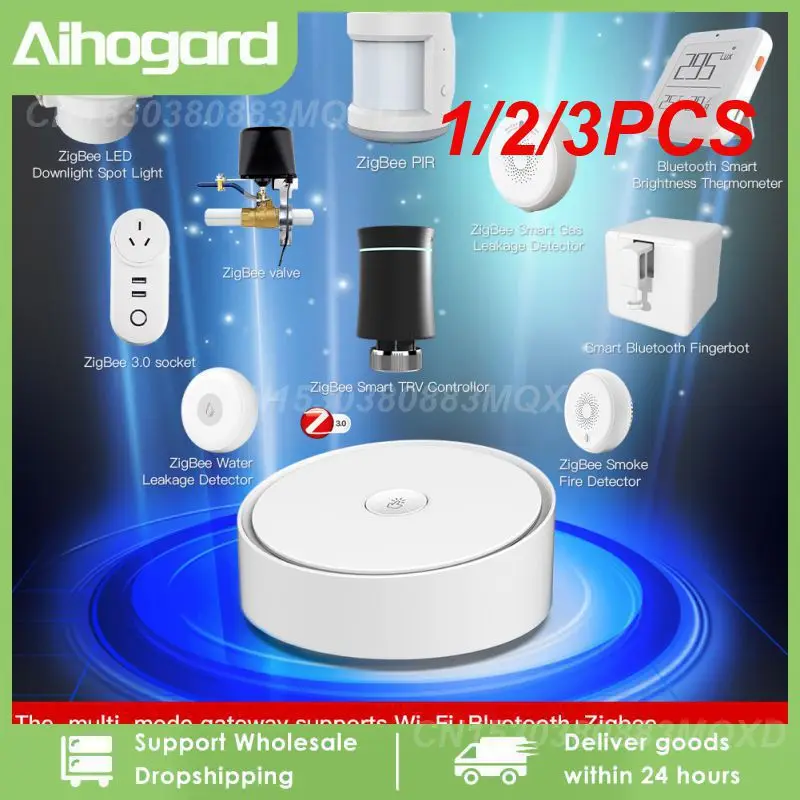 

1/2/3PCS Multi-mode Smart Gateway WiFi Bluetooth Mesh Hub Work with Tuya Smart App Voice Control via Alexa Home