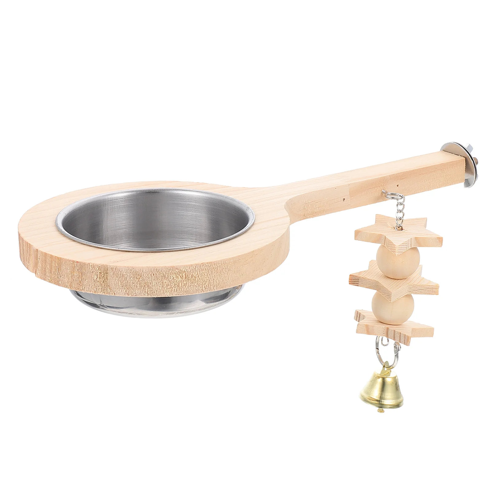 

Bird Parrot Cage Feederwater Bowldish Feeding Perch Cup Accessories Wooden Stand Hanging Steel Holder Container Stainless Pet