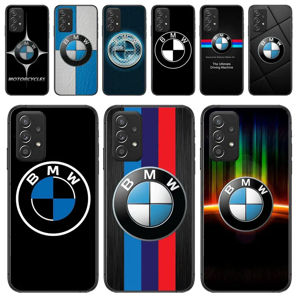 

BMW Car Phone Case For Samsung Galaxy A13 A52 A53 A73 A32 A51 A22 A12 A20e A50 A21 A72 A70 S 4G 5G New Fashion Black Phone Cover