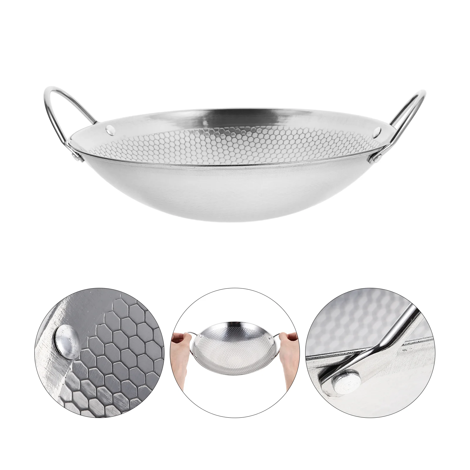 

Портативная металлическая кухонная кастрюля с двумя ручками