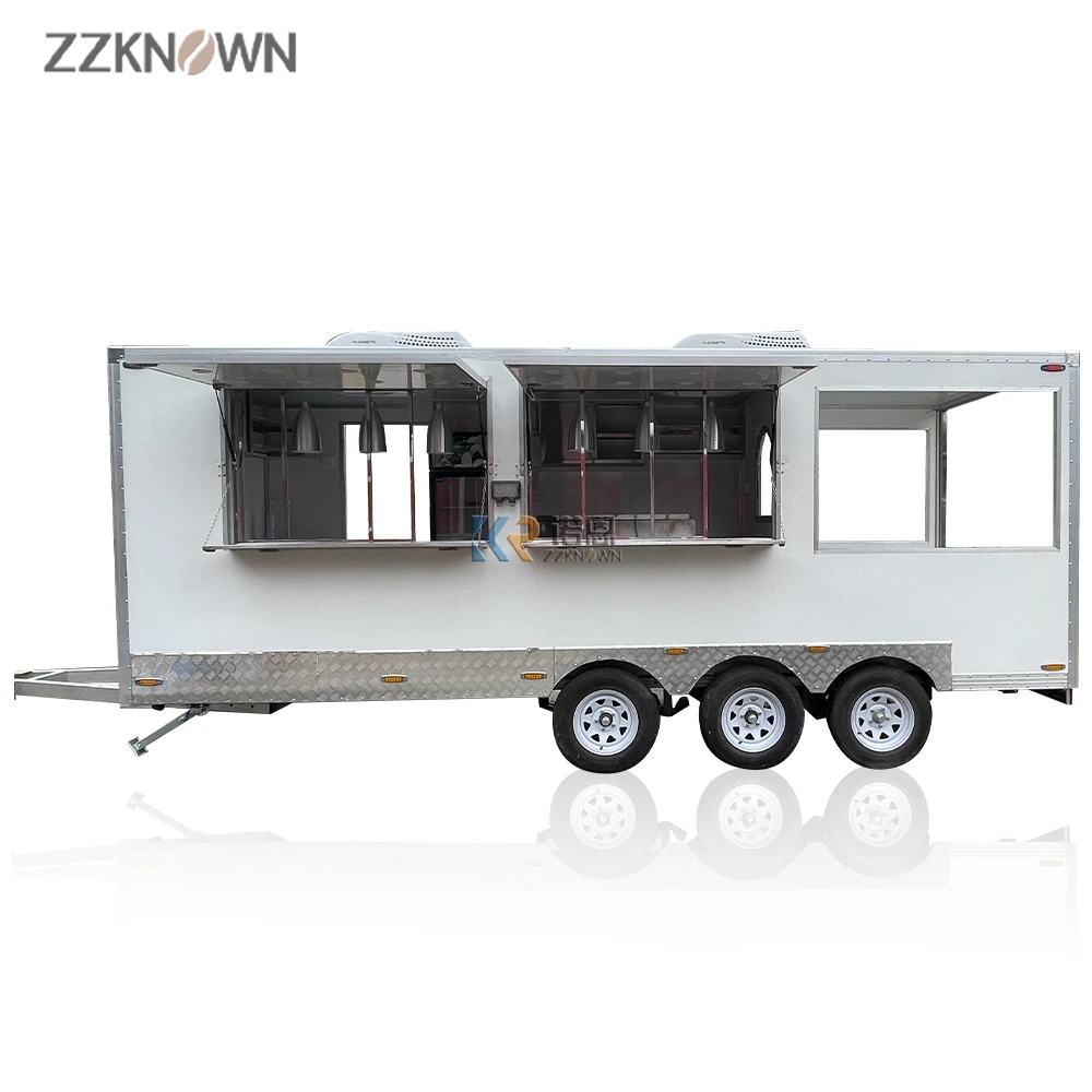 

Mobile Kitchen Food Trailer Truck Barbeque Cooking Food Caravan Burgers Vending Food Cart Wholesale Price
