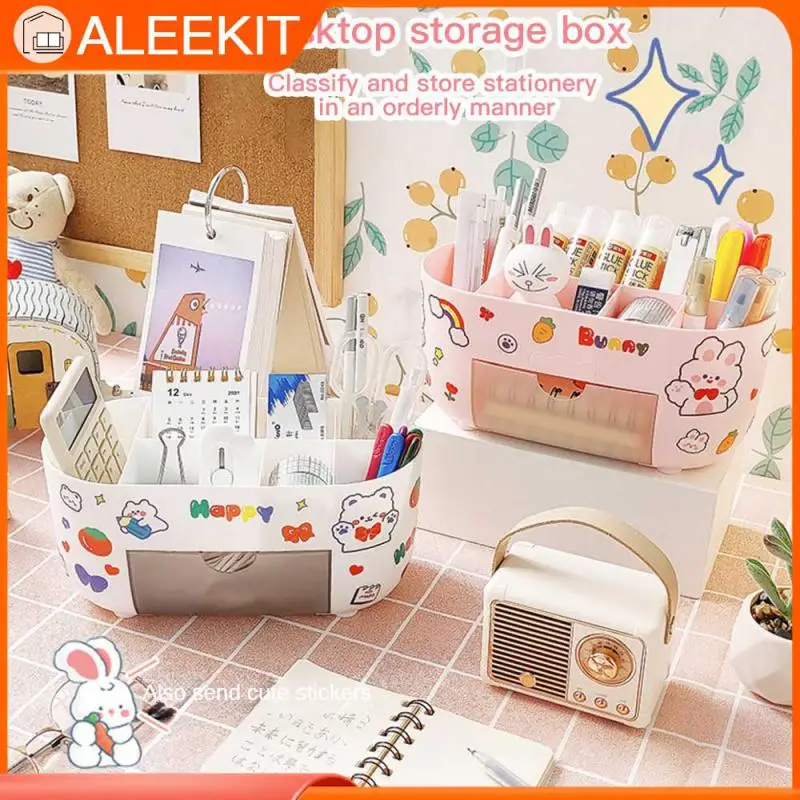 

Multifunctional Desk Box Sundries Storage Pen Holder Multiple Compartments With Drawers Stationery Storage Box Pencil Case