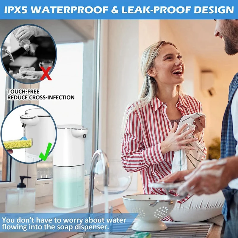 Автоматический дозатор жидкого мыла настенный 13 5 унции/400 мл перезаряжаемый