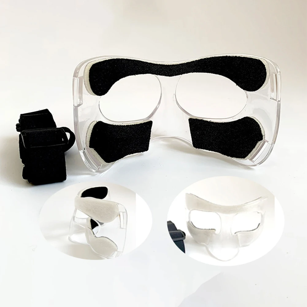 

Adjustable Anticollision Basketball Nose Guard, Clear Protective for Face and Nose, Suitable for Basketball and Volleyball
