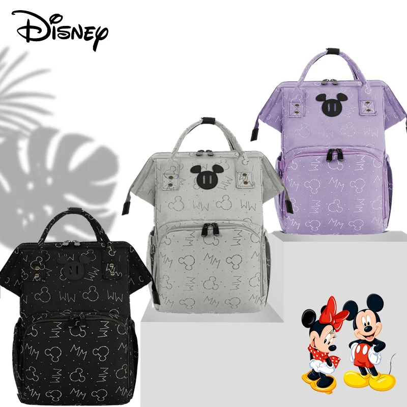 Disney Mickey USB Mommy Maternity Diaper Bags Large Capacity Baby Organizer Travel Baby Care Bag Fashion Mom Diaper Bag Backpack