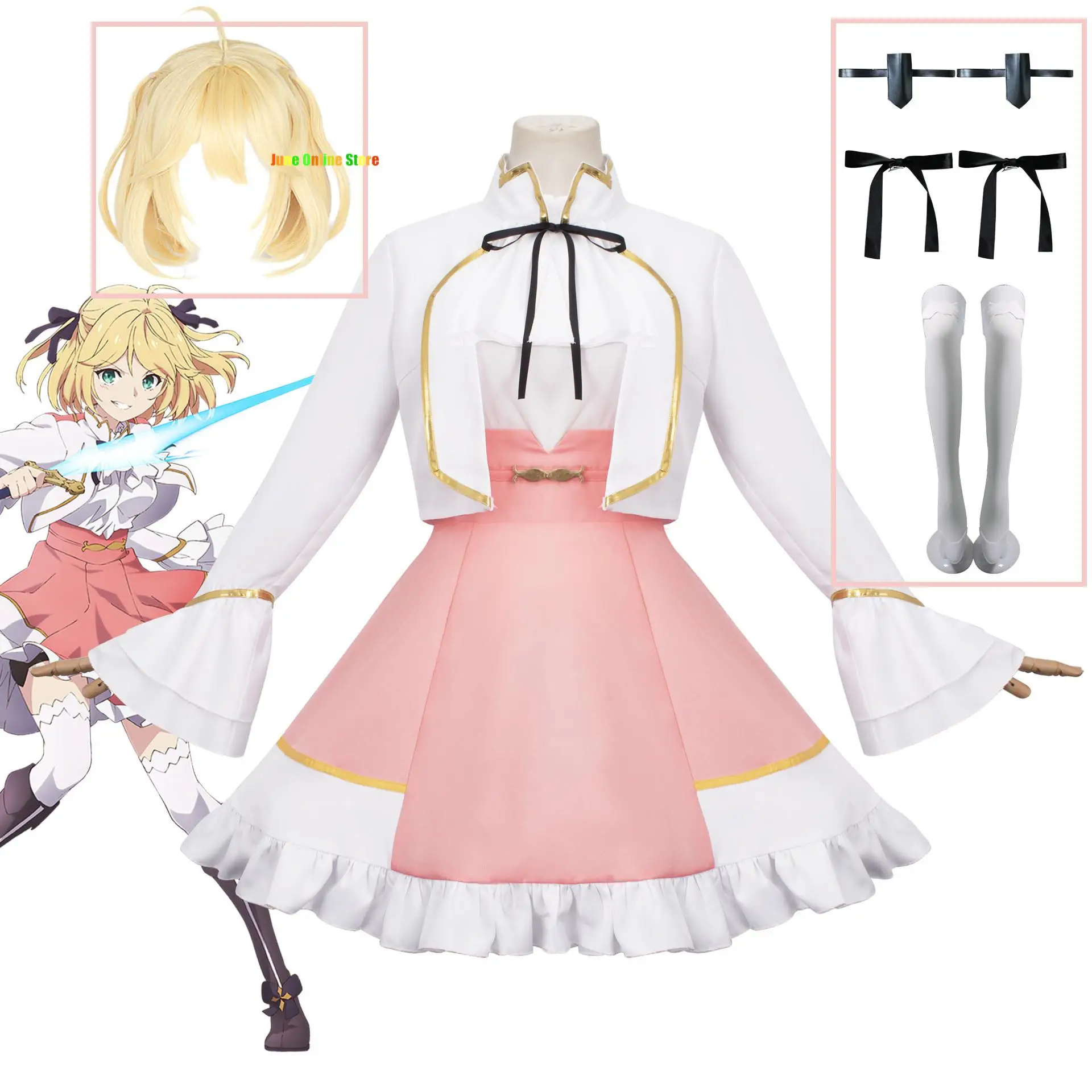 

Reincarnated Princess and the Genius Cosplay Anime Anisphia Wynn Palettia Cospaly Dress Costume Outfits Halloween Party Suit