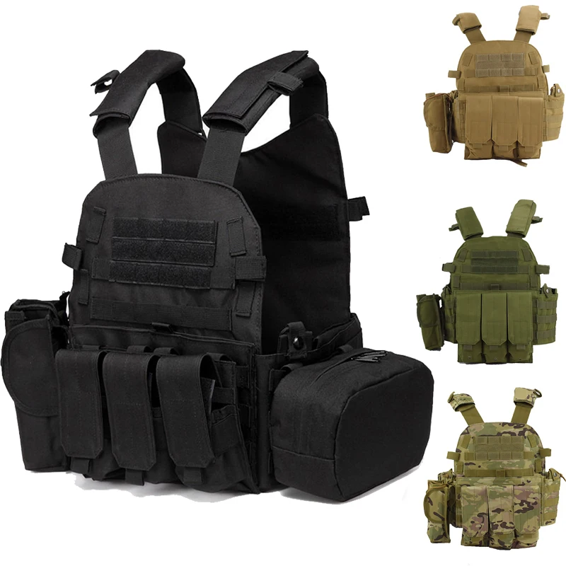 

6094 Tactical Vest Men Outdoor Molle Hunting Vest Military Combat Assault Body Armor Airsoft Paintball Protection Vests