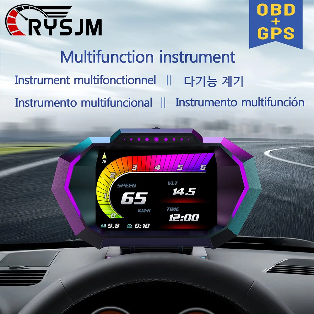 SS P24 OBD + GPS HUD Цифровой многофункциональный автомобильный проекционный дисплей