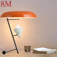 8m italian style table lamp modern led orange simple desk light decorative for bed side