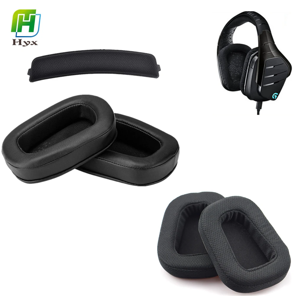 HYX  Head Beam or EarPads For Logitech G633 G933 Headphones Set Sponge Ear Cotton Earmuffs Breathable Mesh Accessories