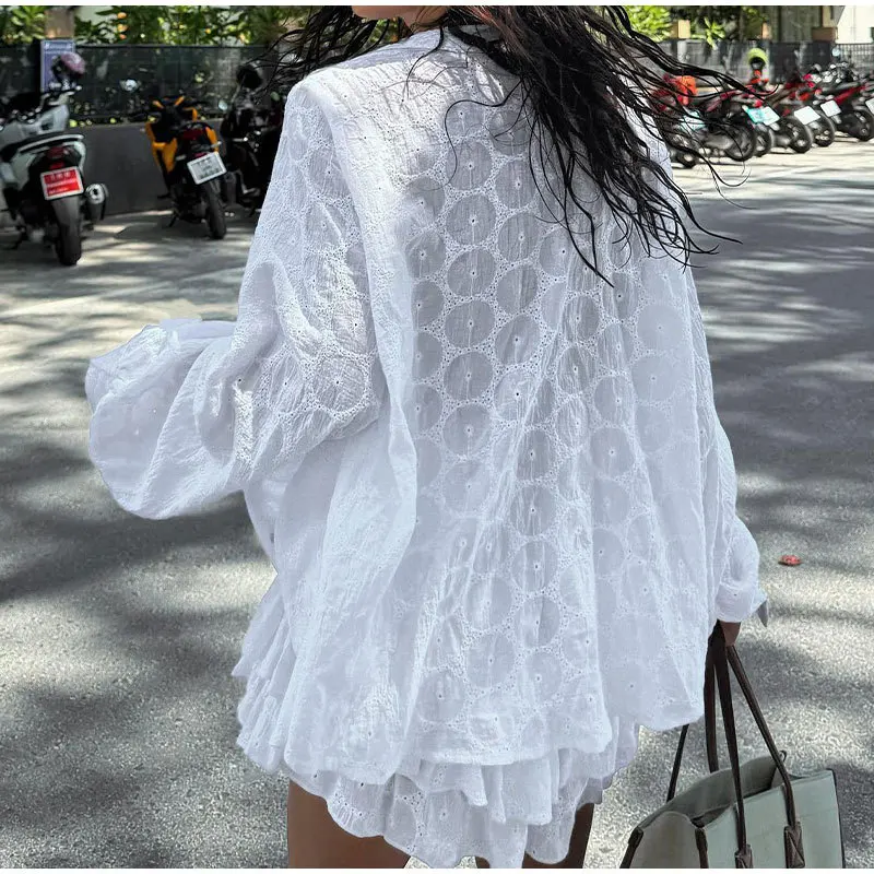 OSEN-хорошее качество повседневный свободный Женский комплект с юбкой-брюками