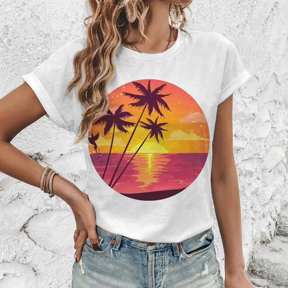 Женская повседневная футбольная рубашка с принтом короткими рукавами и круглым