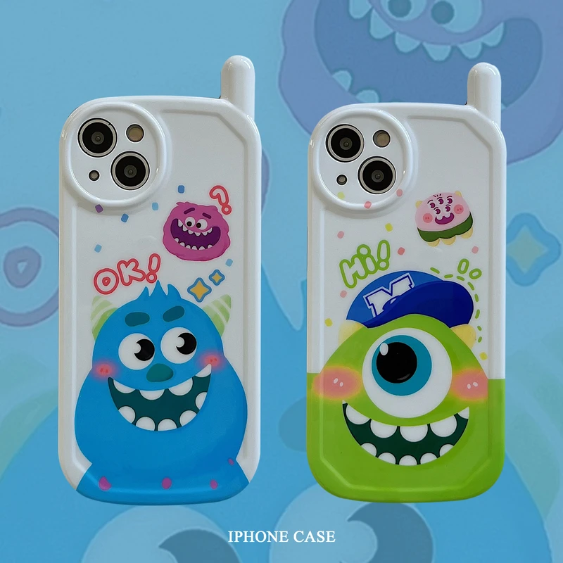 

Funny Cute Cartoon Anime Animal Monster Phone Case For iPhone 11 12 13 Pro Max Xr Xs Xsmax Cases Silicone Soft Cover Coque Funda
