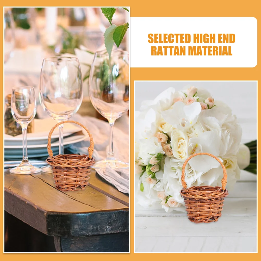 Мини-корзина для покупок крошечные ремесленные маленькие плетеные корзины