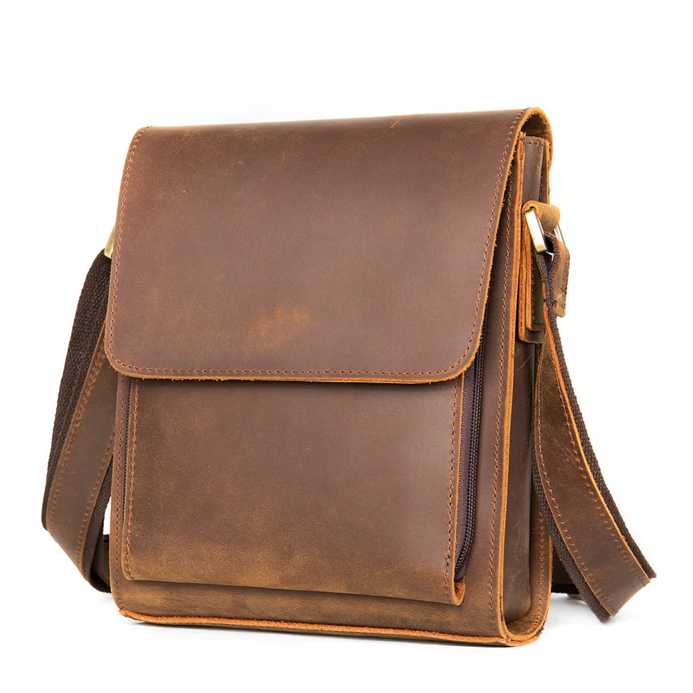 2022 Trend Men's Messenger Bag Crossbody Shoulder Bag Genuine Leather Pack Satchel Men Small Sling Pack For Work Business