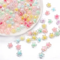 80pcs 11mm acrylic five pointed star beads loose spacer beads for jewelry making diy handmade accessories