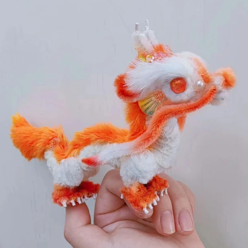 

New Twisted Chinese Dragon Handmade Handsome Finished Cute Plush Decoration Chenille Dry Tube Dragon Kawaii Birthday Gift