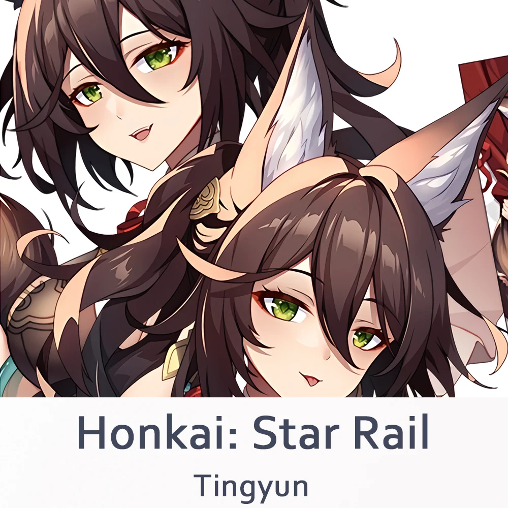 

Подушка Dakimakura Honkai со звездами и рейками Tingyun, подушка для всего тела, детская игрушка, наволочка для диванной подушки, украшение для кровати, подарок