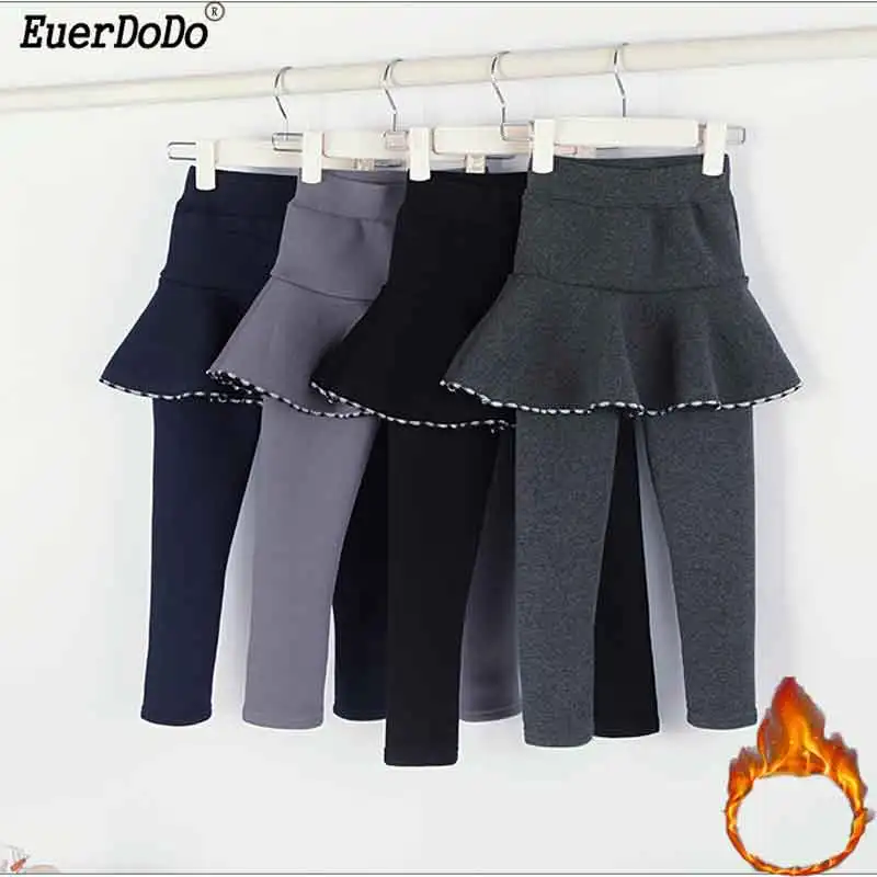 

Детские штаны, хлопковые леггинсы с юбкой для детей, утепленные леггинсы для малышей 2-8 лет, детские брюки, коллекция 2022 года, зимняя об