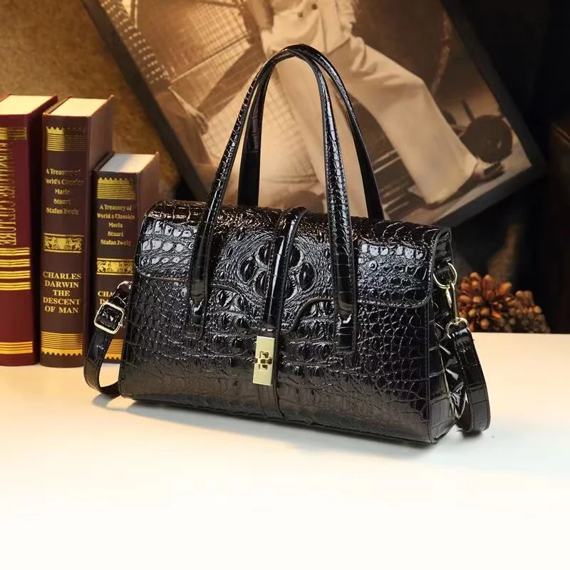 

Luxury Fashion Crocodile Pattern Bags For Women bolso mujer Genuine Leather Women's Handbags Shoulder Messenger Bag Cowhide