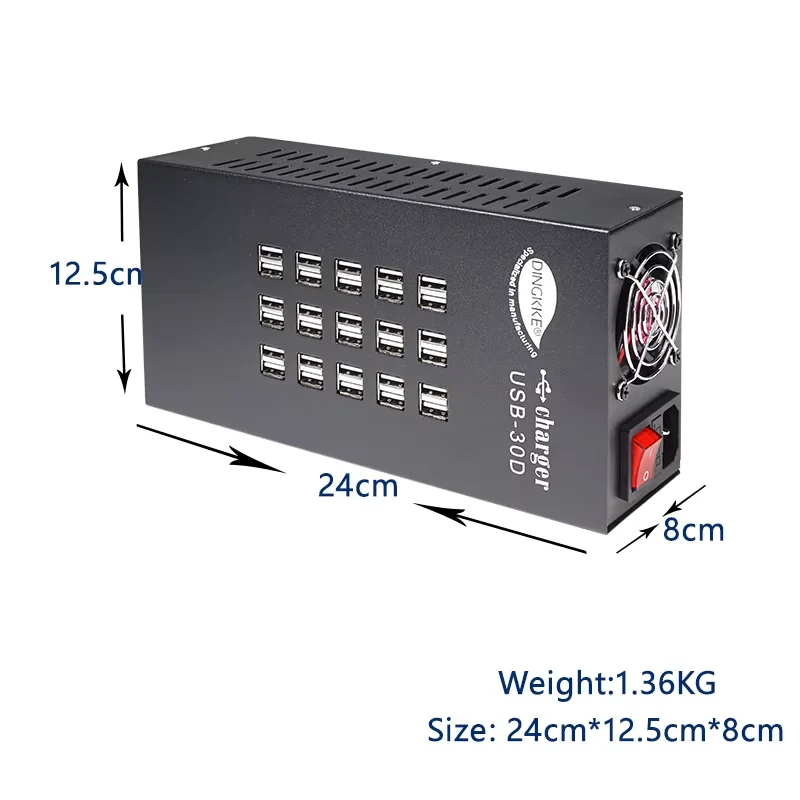 Фото Многопортовая зарядная станция USB 30-в-1 для мобильных телефонов iPhone, Samsung, Vivo, OPPO, Oneplus №2