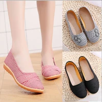 womens fashion comfortable cloth flat shoes cute spring summer tpr sole single shoe slip on loafers lady cool street shoes