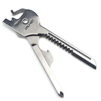 6 in 1 utili key mini multitool keyring multi tool for pliers wrench screwdriver camping survival rescue pocket plier tools