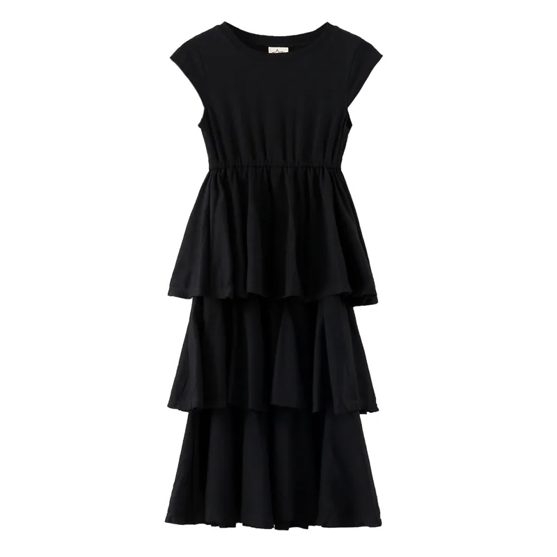 

Brand Children Dress 2022 New Kids Summer Dress for Girls Cotton Layered Dress Beach Baby Clothes Toddler Sundress,#5079