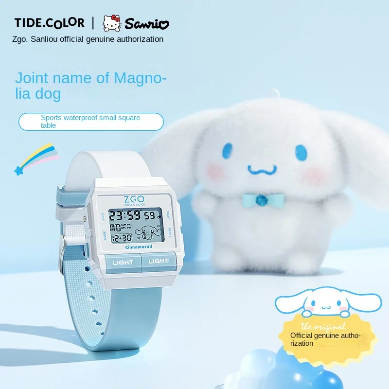 

Co Branded Sanrio Hellokitty Kuromi Cinnamoroll Anime Watches Waterproof Luminous Kawaii Cute Sports Quartz Watch Boy Girl Gifts