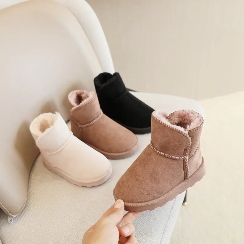 

Boys Girls Ankle Boots New Fashion Comfortable Thick Warm Kids Snow Boots Winter Keep Warm Children Casual Cotton Shoes