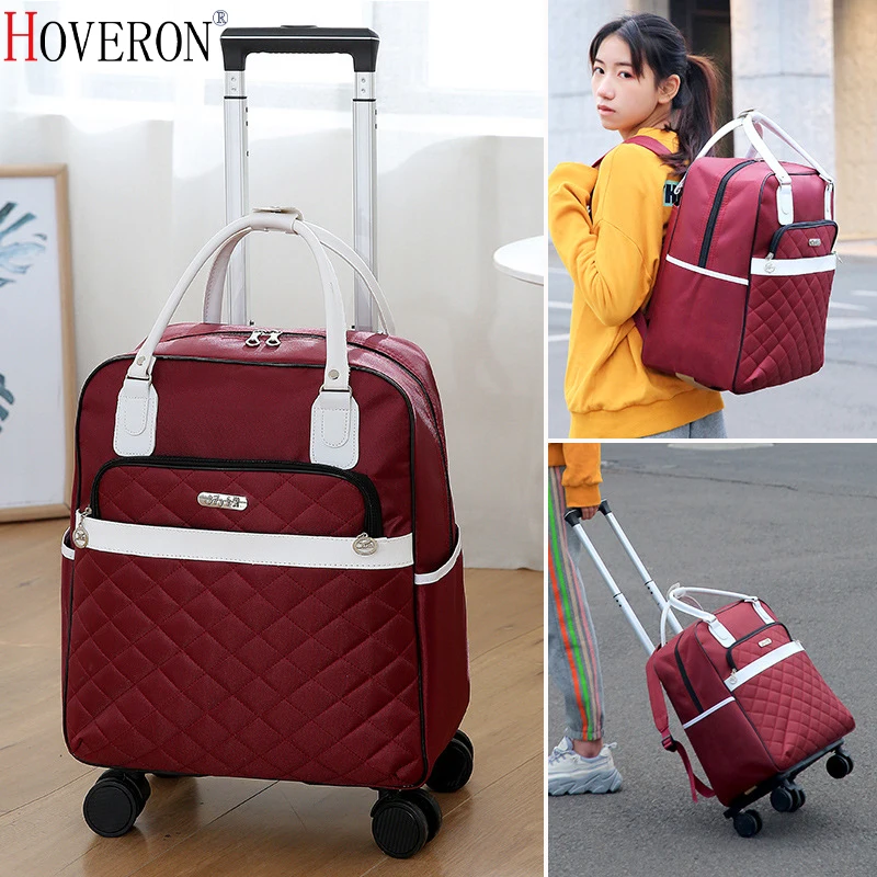 

2020 Women Trolley Luggage Rolling Suitcase Travel Hand Tie Rod backpack Casual Rolling Case Travel Bag Wheels Luggage Suitcase