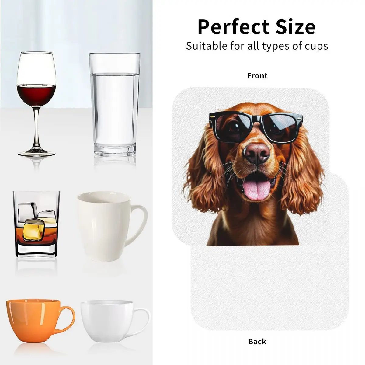 Забавные крутые кокер-спаниель в солнцезащитные очки подставки кухонные