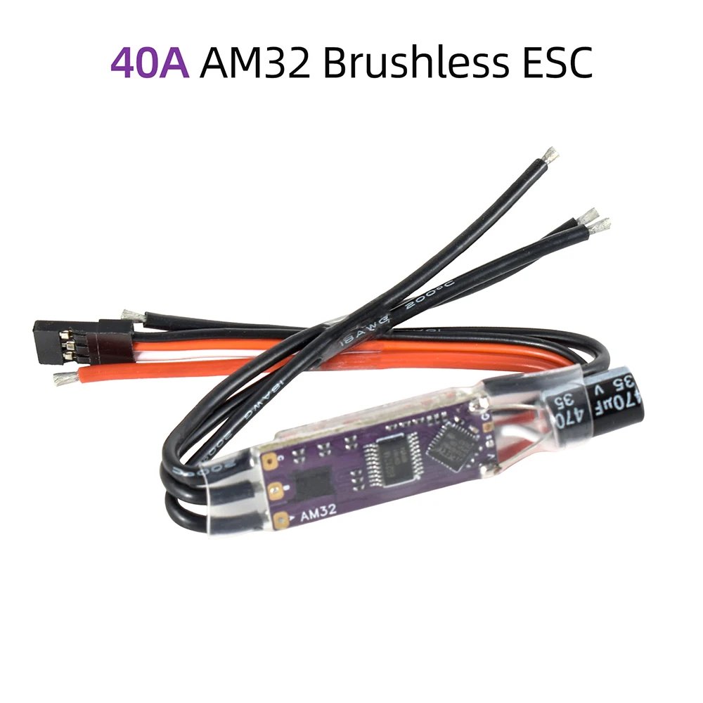 Фото ​ 9IMOD AM32 Бесщеточный ESC 80A 40A 30A Mini ESC USBLink для 1:10 1:18 1:24 RC Гусеничный автомобиль №3