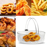 steel crisper tray for air fryer air fryer basket with handle air fry cooking 304 stainless steel mesh basket great for baking