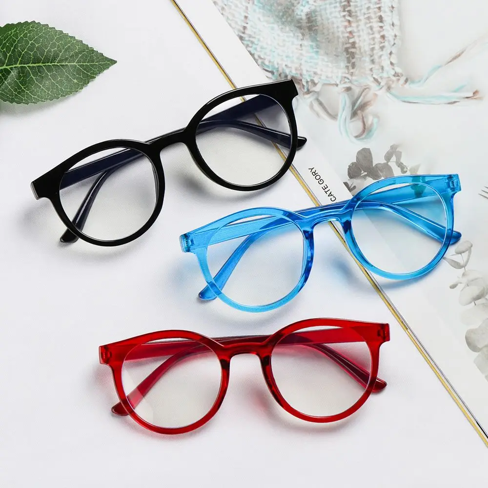

Children Round Anti-blue Light Eyeglasses Ultra Light Frame Computer Glasses Protection Portable Eyewear Goggles Spectacle