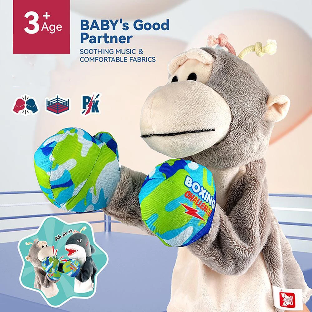 

2023 New Plush Toy Boxing Fighting Shark Stuffed Doll Suitable for Friends and Parent-child Interactive Game Toys Christmas Gift