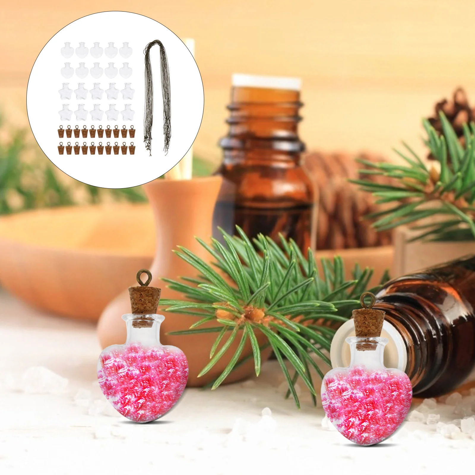 

Bottlemini Glasscork Jars Bottles Driftingstoppers Necklace Tinyjar Drift Adornment Decorative Shaped Clear Chic Wedding Favor