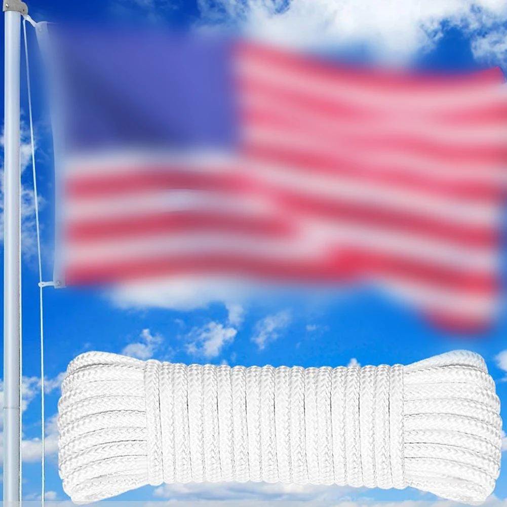 

Clips Flag Rope Flag Pole Halyard Rope Manufacturing Process Nylon Snap Hooks Tie Pull Swing Versatile Brand New