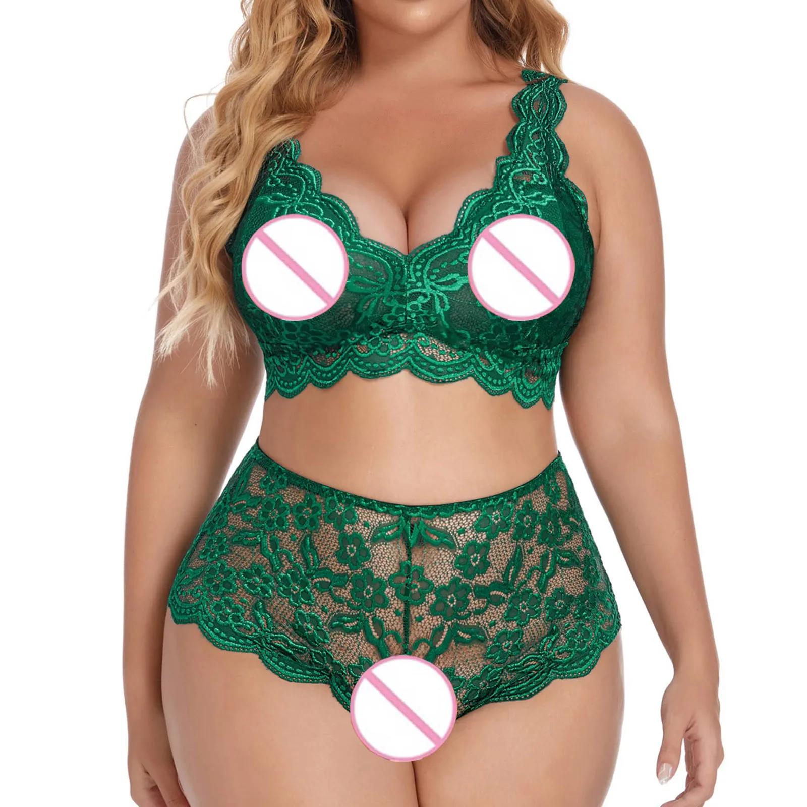 Кружевное Эротическое нижнее белье с высокой талией для женщин тонкое кружевное