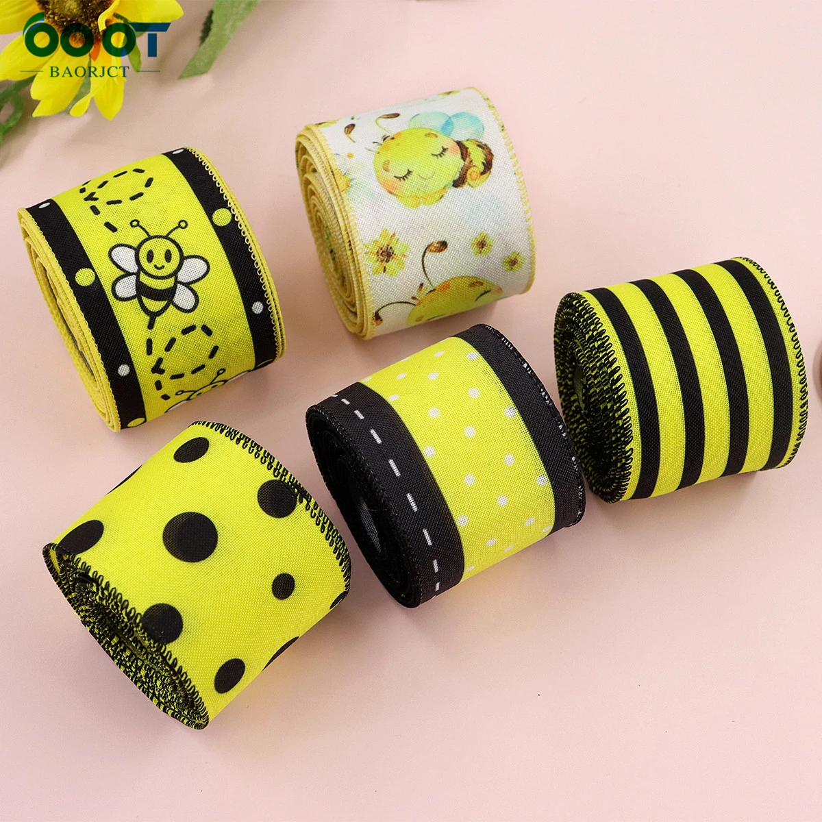 Пасхальная Милая мультяшная Проводная лента с закругленными краями 63 мм 5 ярдов