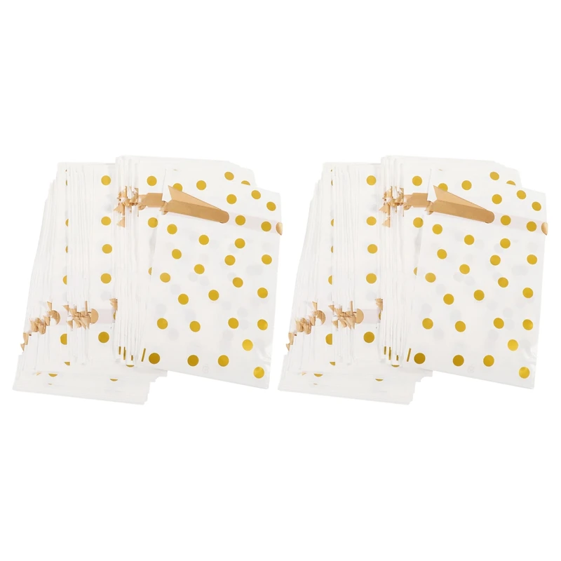 

HOT SALE 100 Packs Treat Bags With Drawstring Candy Bags, Plastic Favor Bag Drawstring Cookie Bags For Christmas Wedding Party