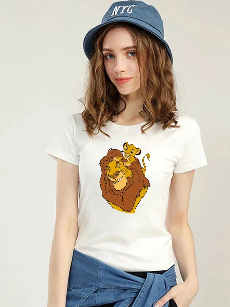 

The Lion King Simba Women's T-shirt Disney Summer 2022 Spain Urban Casual Shirt Kawaii Harajuku Ropa Tumblr Mujer Hakuna Matata