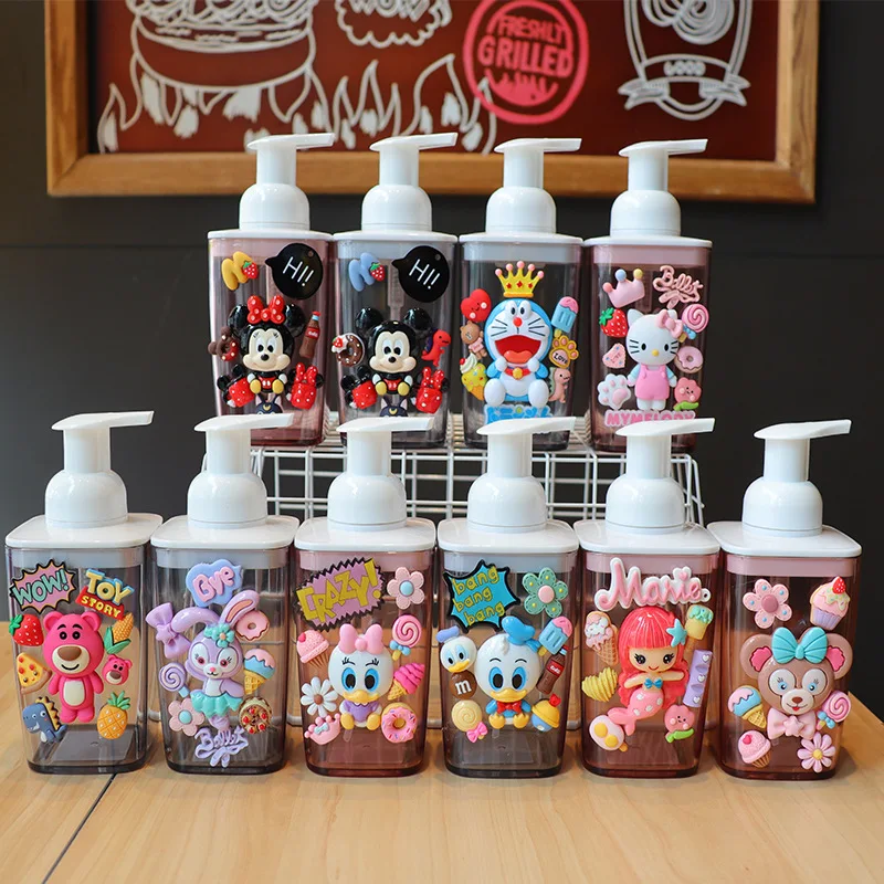 

Kawaii Sanriod Anime Surrounding Kitty Hand Sanitizer Bottle Foam Pressing Bottle Mousse Bottle Sub-Bottle Empty Bottle