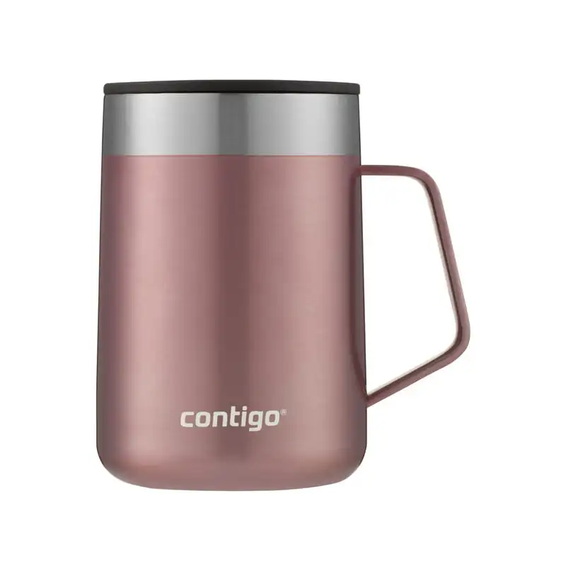 

Stainless Steel Mug with Splash-Proof Lid and Handle Pink, 14 fl oz.