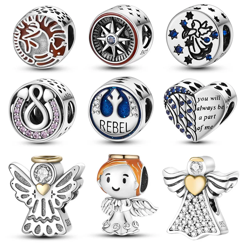 

Charms Plata 925 Sterling Silver War Game Series Star Pendant DIY Beads Fit Original Pandora Charms Bracelet Women Jewelry