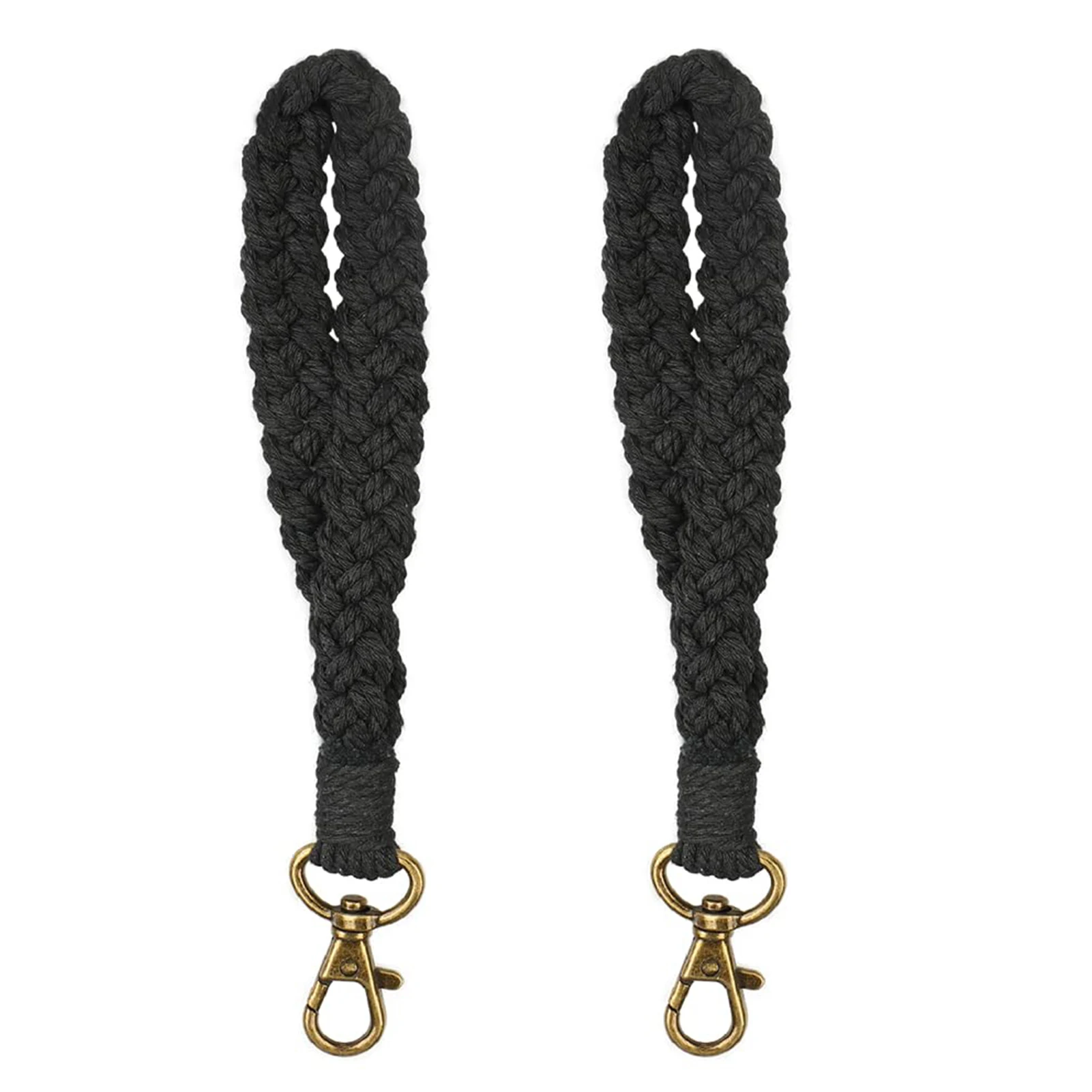 

2pcs Practical Knotted Multifunctional For Women Purse Wrist Lanyard Exquisite Elephant Pendant Decoration Hand Woven Key Chain