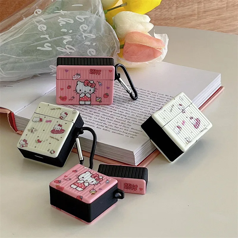 

S-84 Creative Cartoon Love Strawberry KTCat Apple AirPods 2 Case Cover AirPods Pro Case IPhone Earphone Accessories Air Pod Case