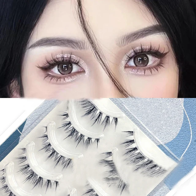 

New Mink Eyelash Invisible Band Natural Black Mink False Eyelash Full Cilia Reusable Makeup Tool