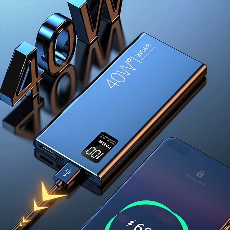 

Портативное зарядное устройство 40000 мА портативное зарядное устройство 10000 Ма внешняя батарея PD 20 Вт Быстрая Зарядка Samsung портативное заряд...